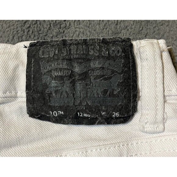 Levis 510 Boys Men’s Skinny Jeans 26x26 12R  Stretch White Denim Red Tab - Picture 11 of 12